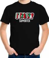 Zwart fan shirt kleding italy supporter ek wk voor kinderen