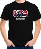 Zwart fan shirt kleding usa supporter ek wk voor kinderen