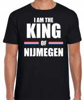 Zwart i am the king of nijmegen t-shirt koningsdag shirt voor heren