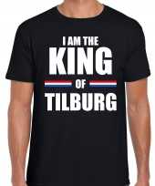Zwart i am the king of tilburg t-shirt koningsdag shirt voor heren