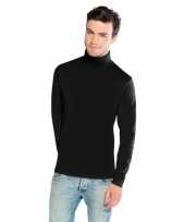 Zwarte colshirt voor heren