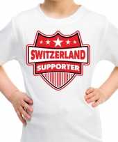 Zwitserland switzerland supporter shirt wit voor kinderen